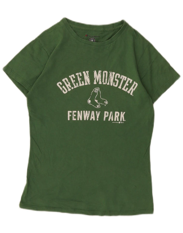 Champion Womens Green Monster Fenway Park Graphic T-shirt Top 10 Small UK