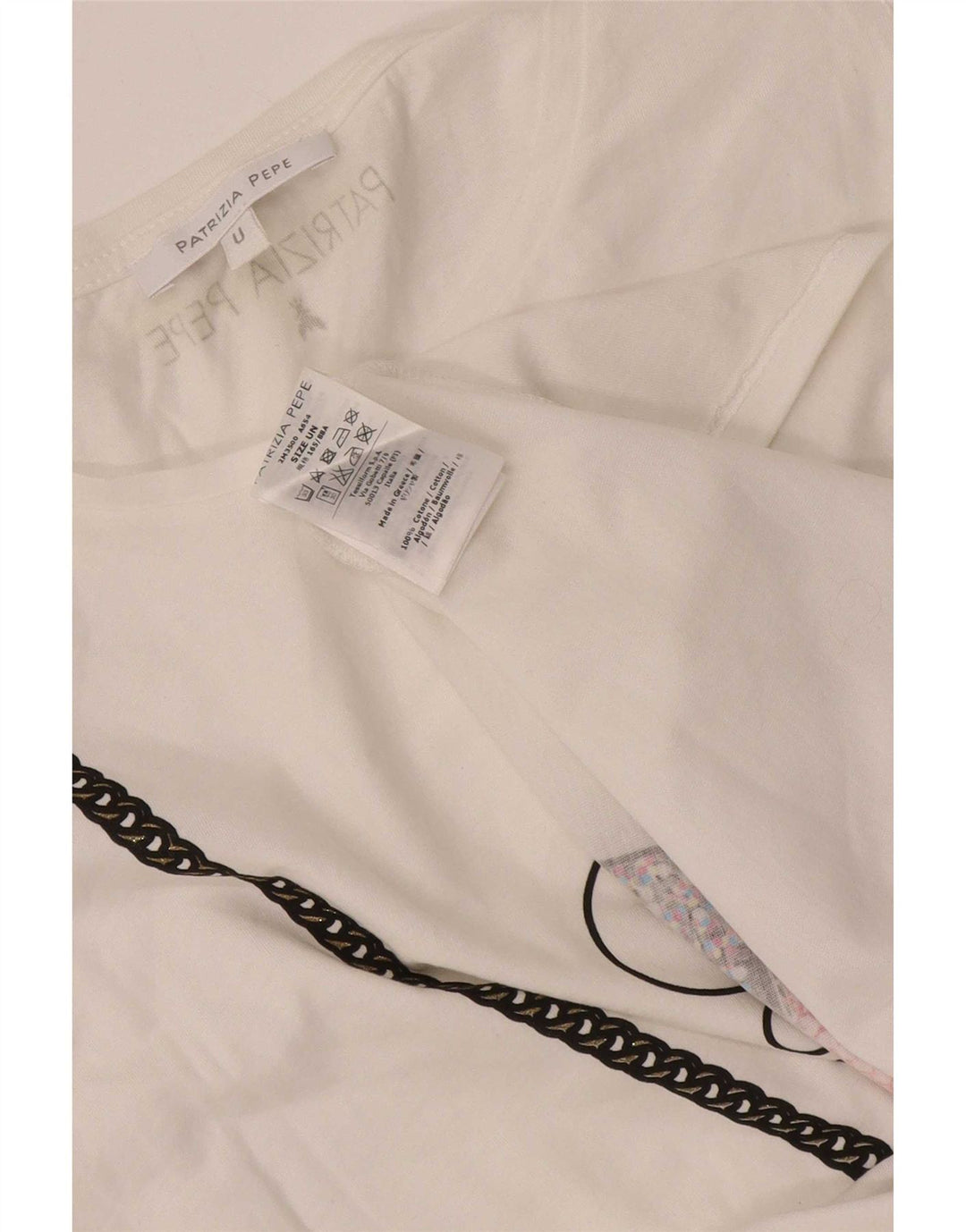 Γυναικείο γραφικό γιλέκο Patrizia Pepe Top One Size Λευκό βαμβακερό