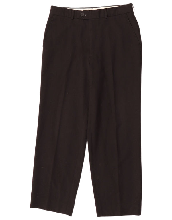 Marks & Spencer Ανδρικό St. Michael ίσιο παντελόνι W32 L28 μαύρο μαλλί