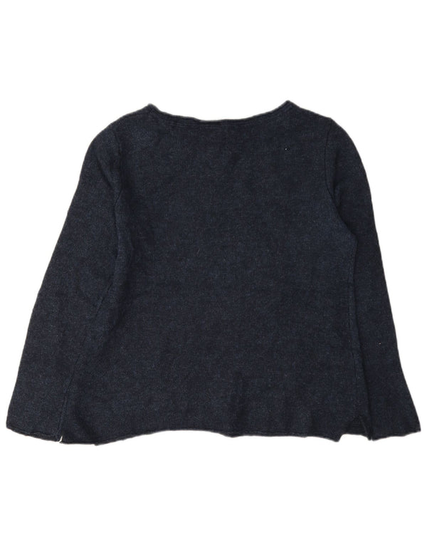 White Stuff Γυναικείο πουλόβερ με λαιμό σκάφος UK 12 Medium Navy Blue Viscose