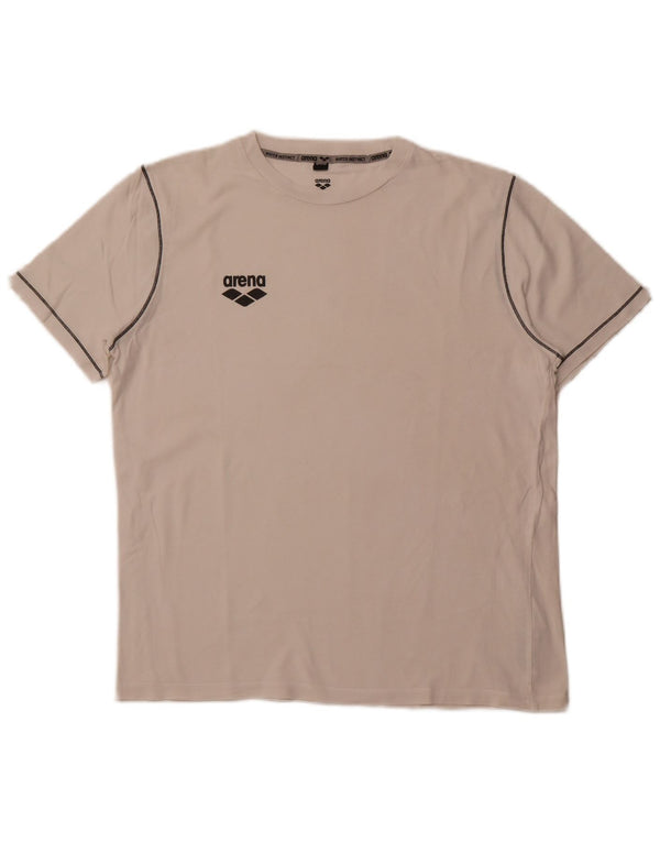 Arena Womens T-Shirt Top UK 12 Medium White Cotton