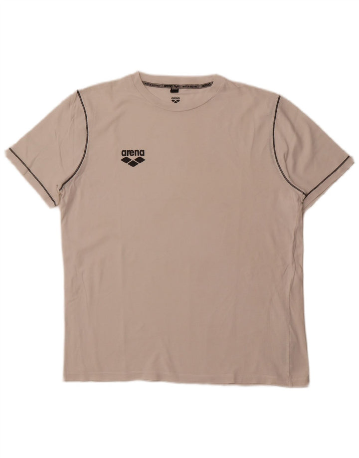 Arena Γυναικείο T-Shirt Top UK 12 Μεσαίο λευκό βαμβακερό