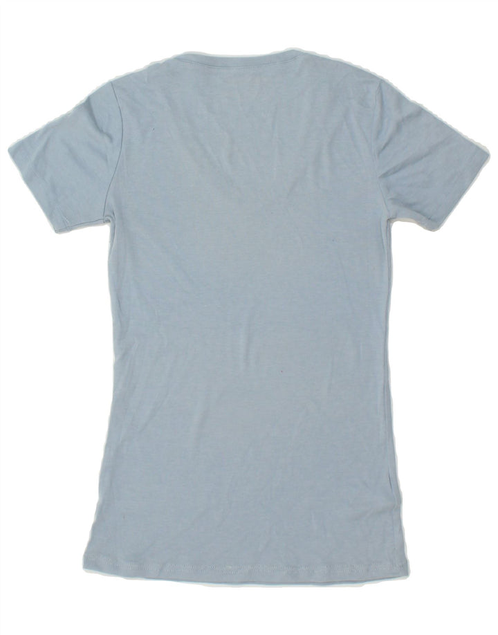 EDDIE BAUER Womens T-Shirt Top UK 8 Small Blue Cotton Vintage Eddie Bauer and Second-Hand Eddie Bauer from Messina Hembry 