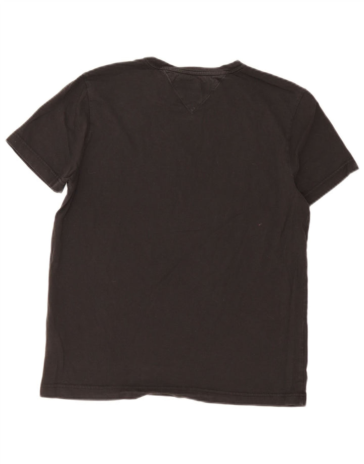 Ανδρικό γραφικό T-Shirt Tommy Hilfiger Top Μεσαίο μαύρο βαμβακερό