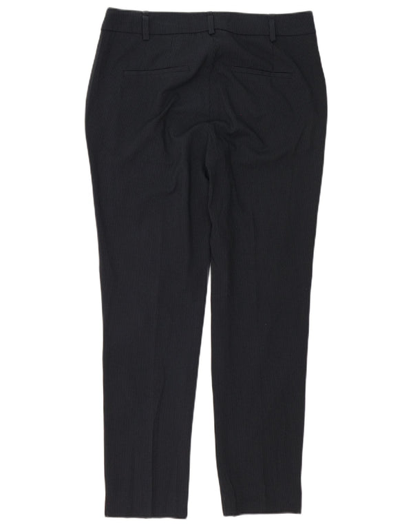 Zara Γυναικείο Slim παντελόνι Chino EU 38 Small W28 L28 Navy Blue Pinstripe