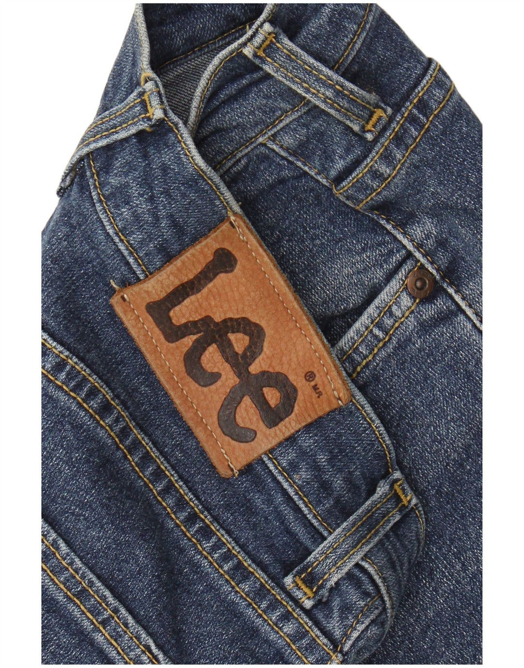 LEE Womens High Waist Straight Jeans W28 L28 Blue