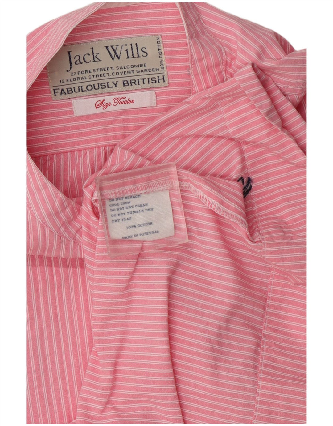 Jack Wills γυναικείο πουλόβερ κοντομάνικο πουλόβερ UK 12 μεσαίο ροζ ριγέ