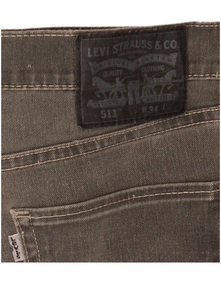 Ανδρικό τζιν σορτς Levi's W34 μεγάλο γκρι βαμβακερό