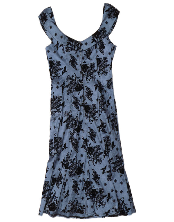Γυναικείο φόρεμα Voodoo Vixen Off Shoulder UK 12 Medium Blue Floral Nylon