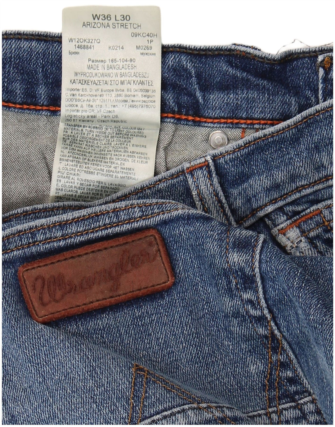 Ανδρικό τζιν ίσιο WRANGLER Arizona Stretch W36 L30 Μπλε βαμβακερό