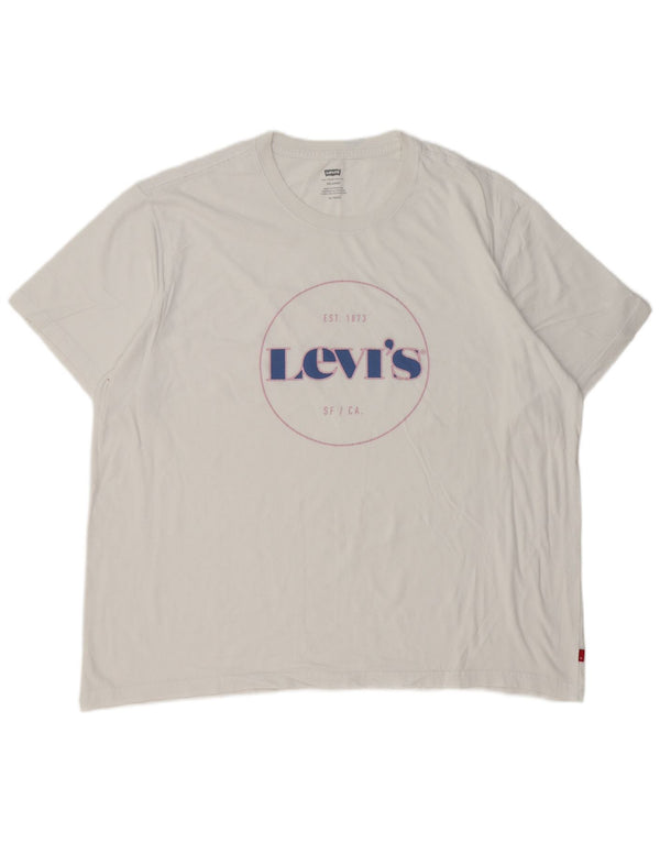 Ανδρικό γραφικό T-Shirt Levi's Top XL Λευκό βαμβακερό