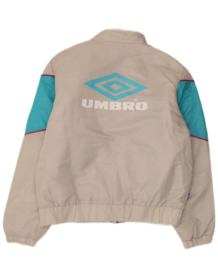 Ανδρικό γραφικό τζάκετ UMBRO UK 40 Large Grey Colourblock Nylon