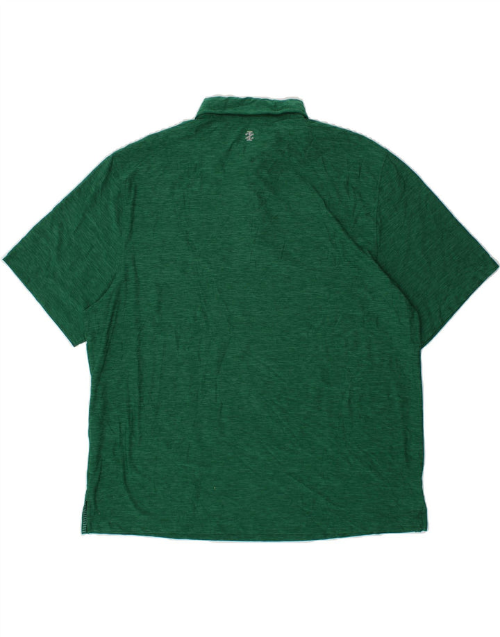 IZOD Mens Golf Polo Shirt 2XL Green Polyester Vintage Izod and Second-Hand Izod from Messina Hembry 