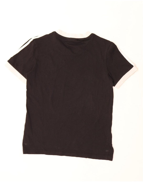 Γυναικείο T-Shirt Adidas Top UK 8 Small μαύρο βαμβακερό