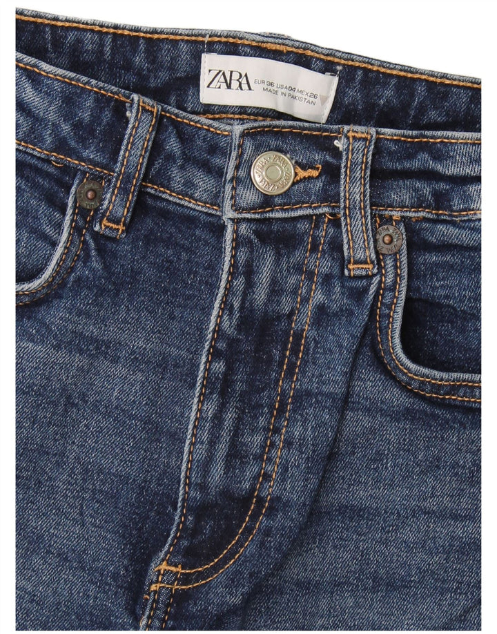 Zara Γυναικείο Τζιν μποτάκι EU 36 XS W26 L25 Navy Blue