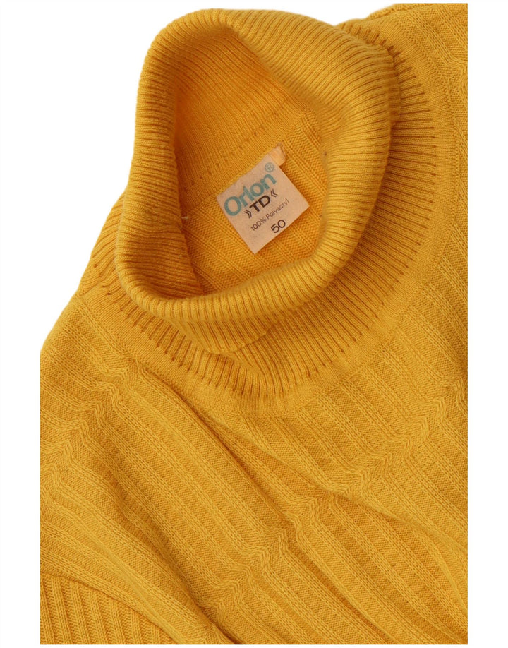 Ανδρικό πουλόβερ Orlon Roll Neck Jumper IT 50 Medium Yellow Polyacrylic