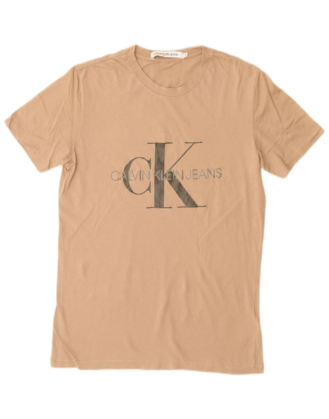 Ανδρικό γραφικό μπλουζάκι CALVIN KLEIN JEANS, Βαμβακερό, μεσαίο καφέ