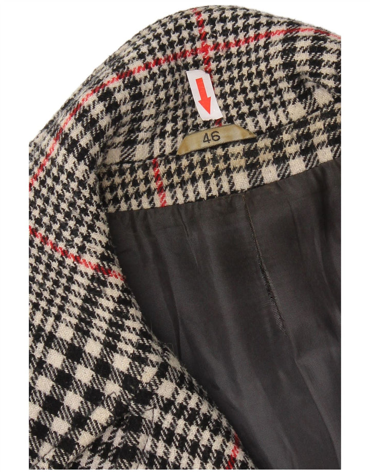 Vintage γυναικεία καμπαρντίνα με διπλό στήθος IT 46 Large Grey Check