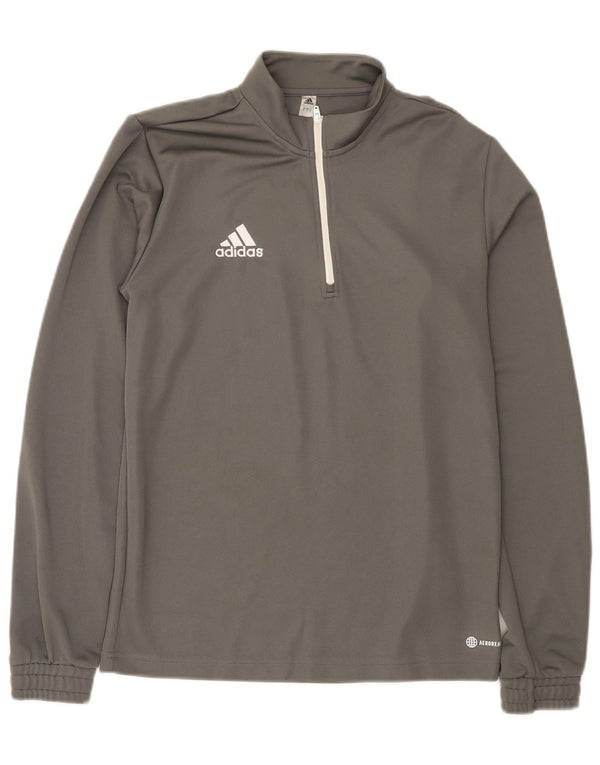 Adidas Ανδρική φόρμα πουλόβερ με φερμουάρ Aeroready Top Small Grey Polyester