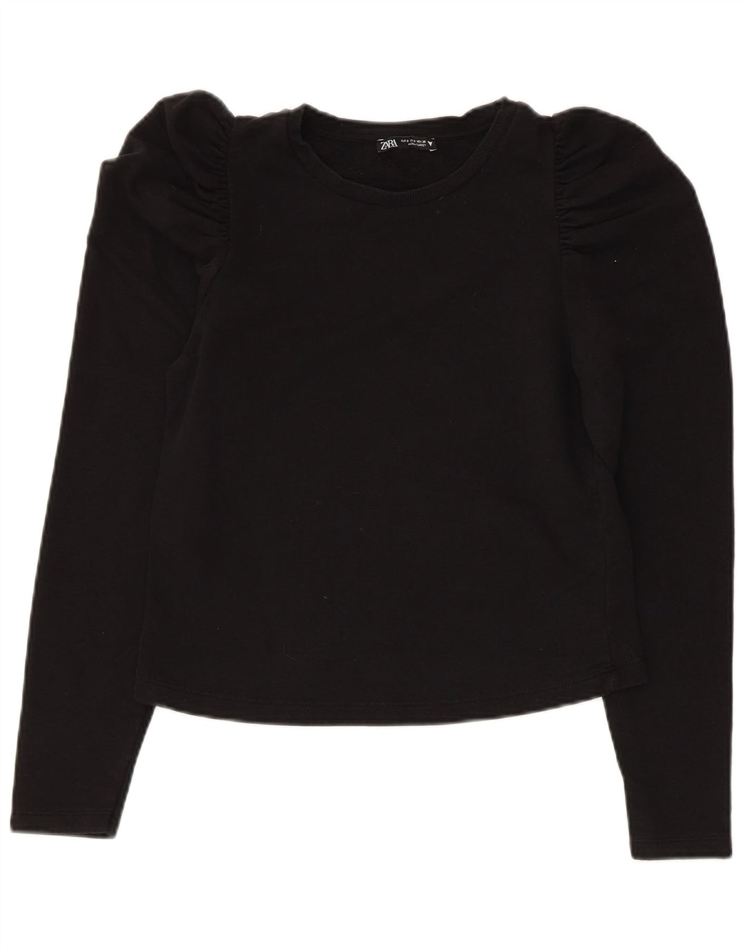 Zara Γυναικείο τοπ Μακρύ μακρυμάνικο UK 8 Small Black