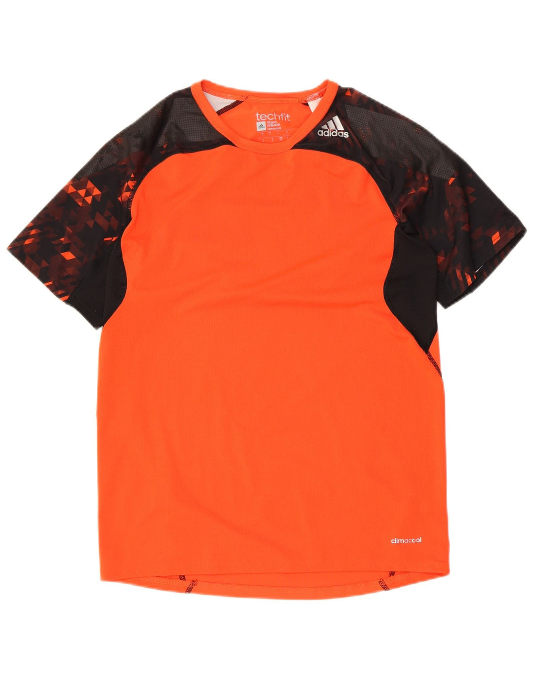 Ανδρικό T-Shirt Adidas Tech Fit Κορυφαίο μικρό πορτοκαλί πολύχρωμο πολυεστέρα