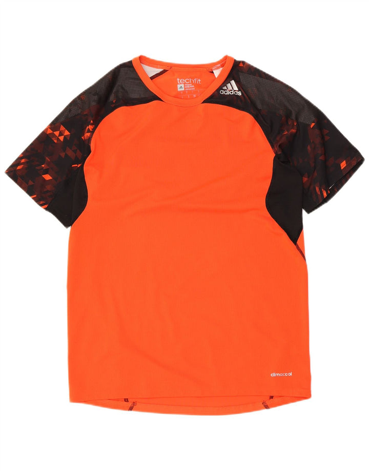 Ανδρικό T-Shirt Adidas Tech Fit Κορυφαίο μικρό πορτοκαλί πολύχρωμο πολυεστέρα