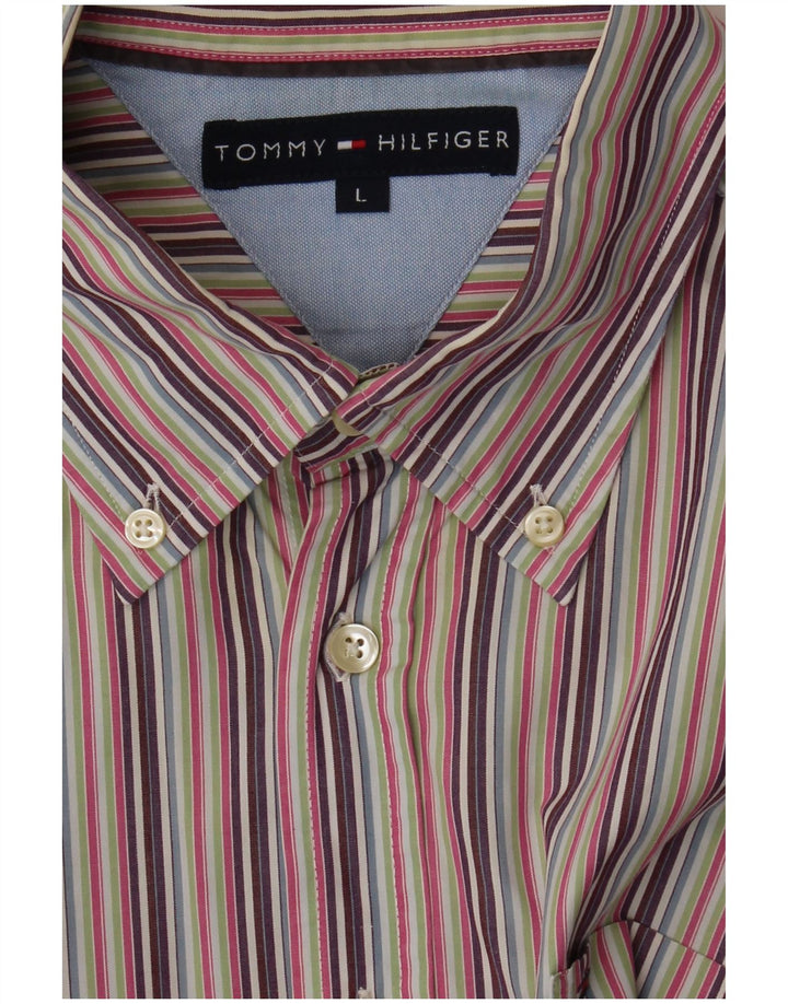 Ανδρικό πουκάμισο Tommy Hilfiger μεγάλο πολύχρωμο ριγέ