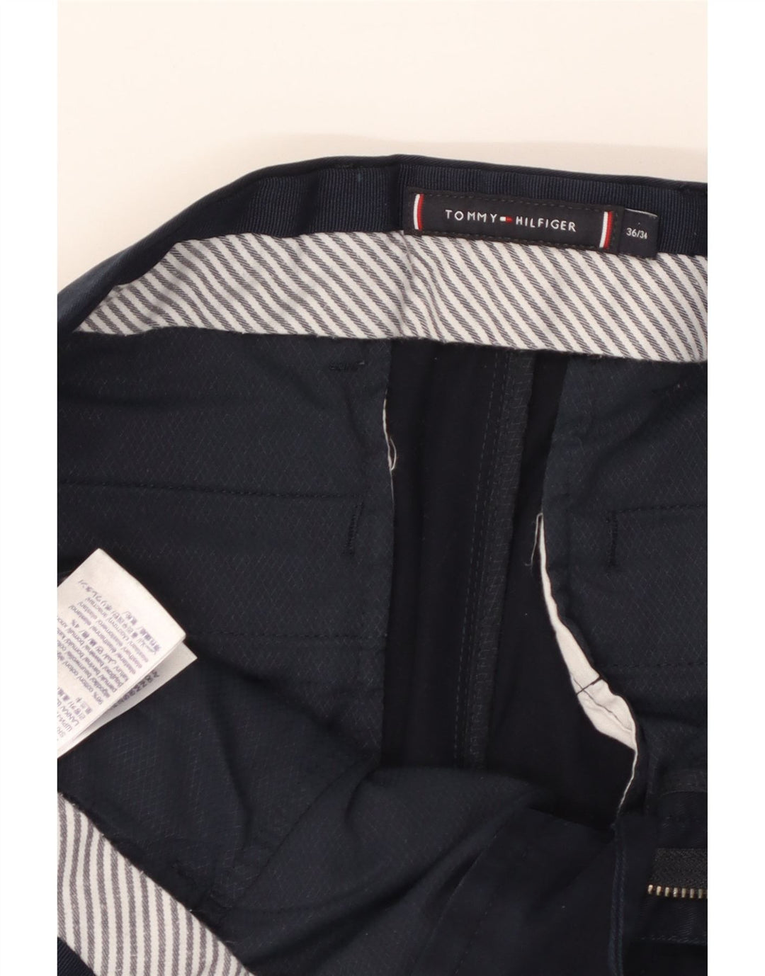 TOMMY HILFIGER Ανδρικό Slim παντελόνι Chino W36 L34 Navy Blue Cotton