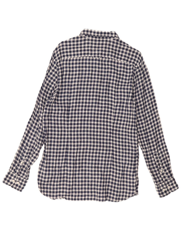 Ανδρικό πουκάμισο Tommy Hilfiger Slim Fit Large Navy Blue Gingham Lenn
