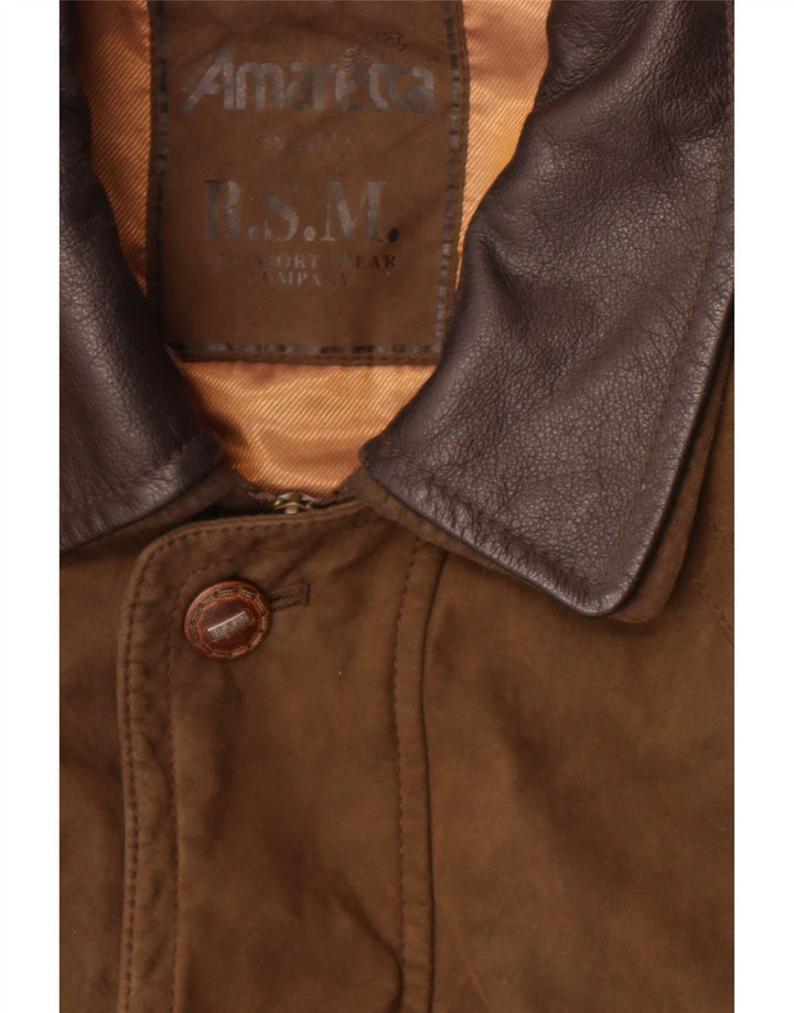 Ανδρικό πανωφόρι B.S.M UK 42 XL Khaki Polyamide