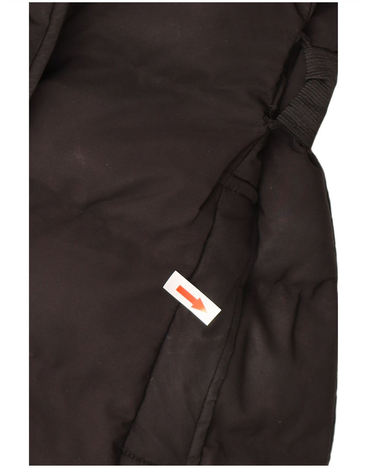 OASIS Γυναικείο παλτό με κουκούλα με επένδυση UK 12 μεσαίο μαύρο πολυεστέρα