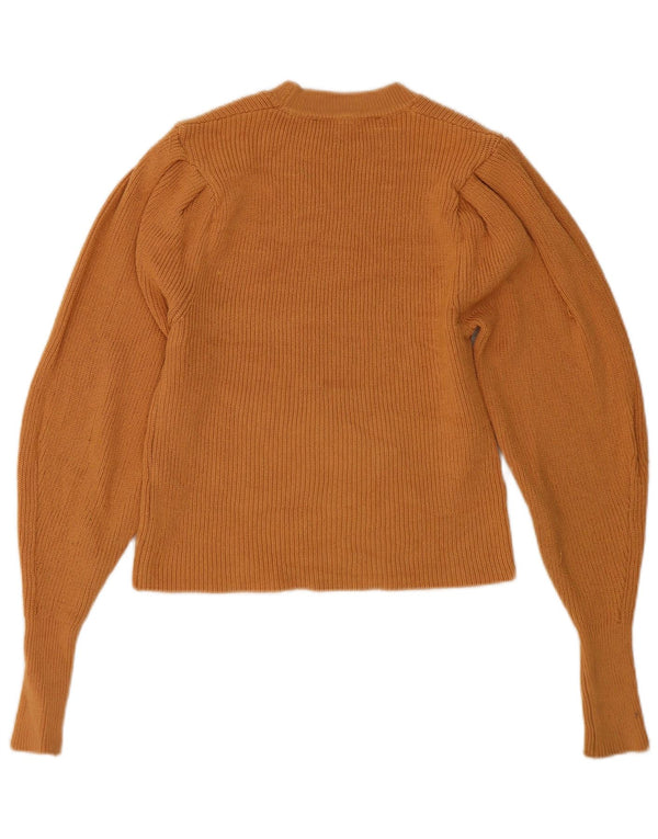 Zara Γυναικείο πουλόβερ με λαιμόκοψη Crop Crop UK 10 Small Brown Viscose