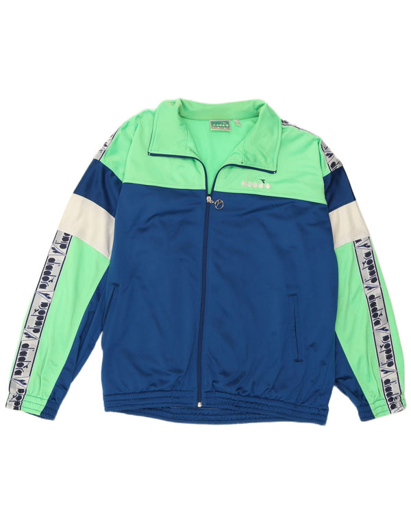 Diadora Ανδρική γραφική φόρμα UK 40 Medium Blue Colorblock Polyester
