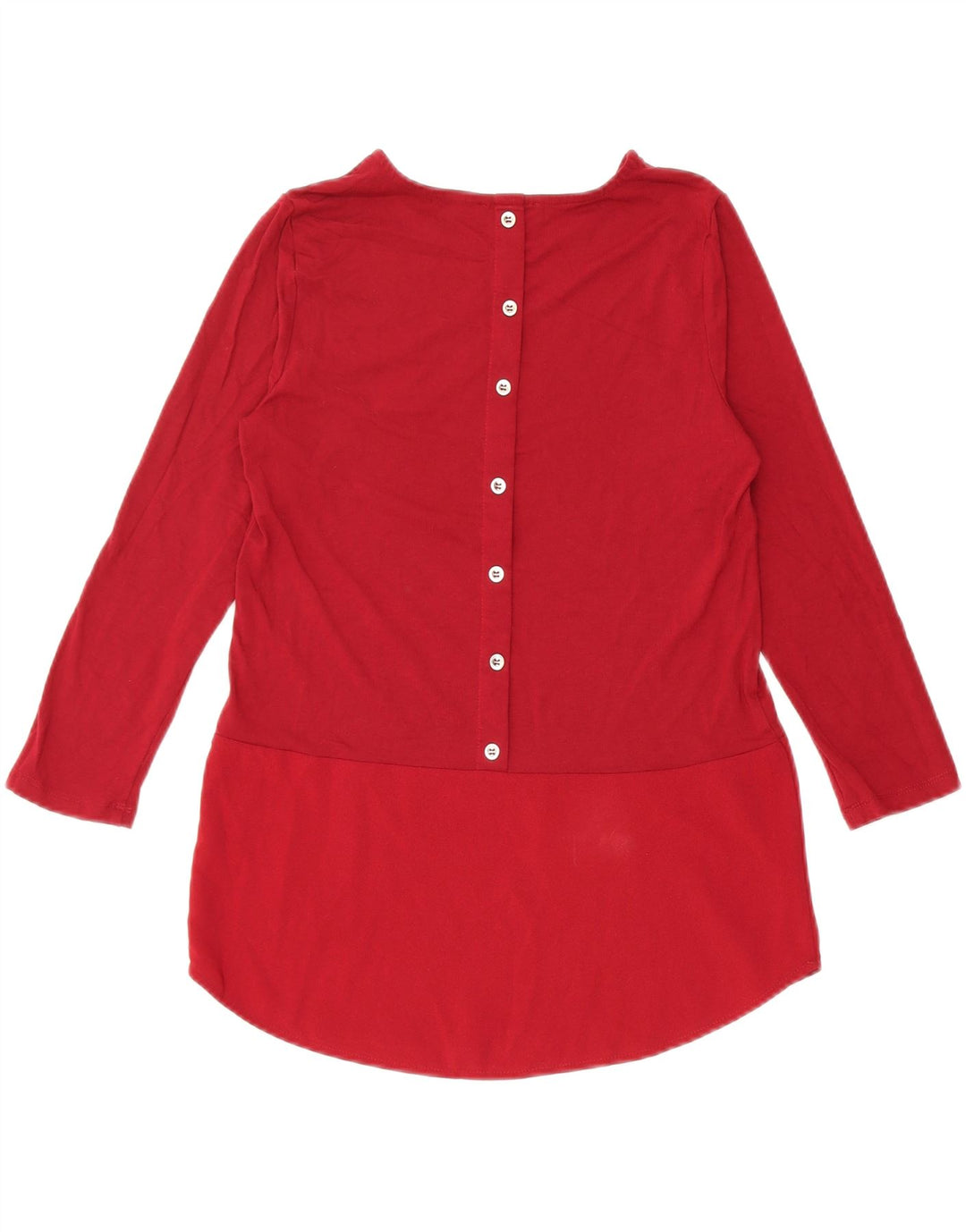 WAREHOUSE Γυναικεία μπλούζα με 3/4 μανίκια τοπ UK 8 Μικρή βισκόζη μπορντό