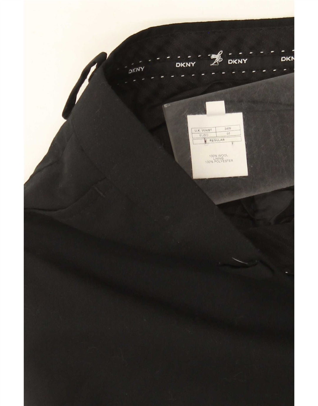 Ανδρικό παντελόνι Dkny Regular Casual W34 L31 Μαύρο μάλλινο