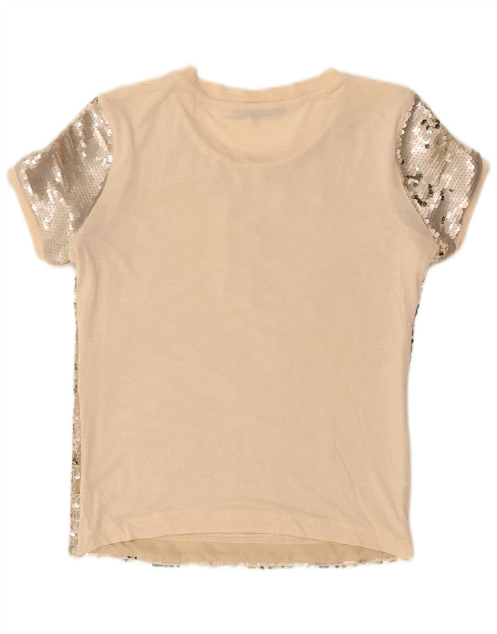 Guess Γυναικεία μπλούζα με παγιέτα Top UK 10 Small Beige