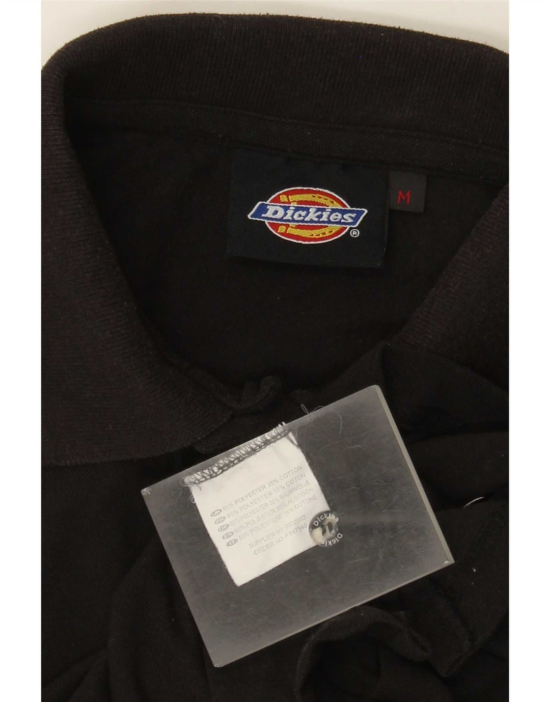 Ανδρικό πουκάμισο πόλο Dickies από μεσαίο μαύρο πολυεστέρα
