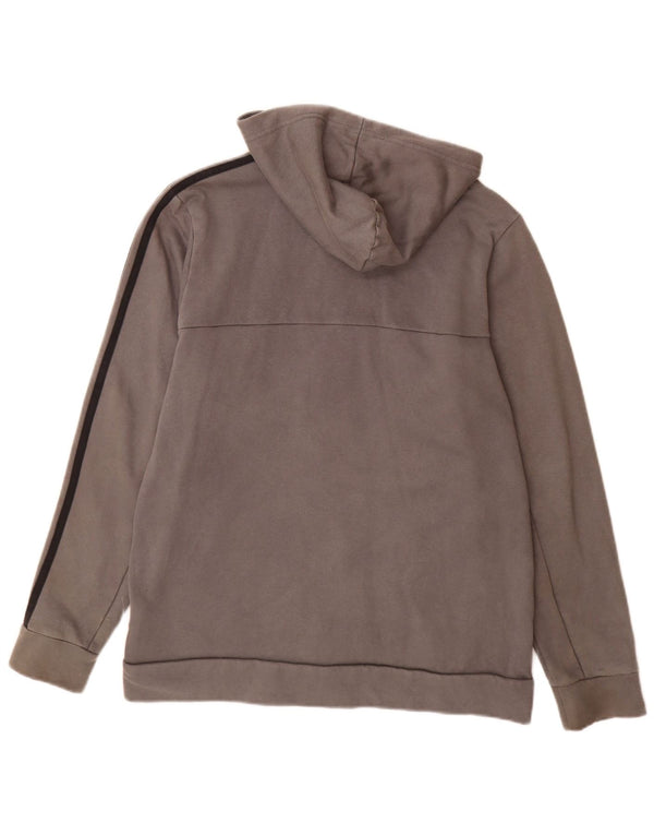 Adidas Boys Zip Hoodie πουλόβερ 15-16 ετών Γκρι βαμβακερό