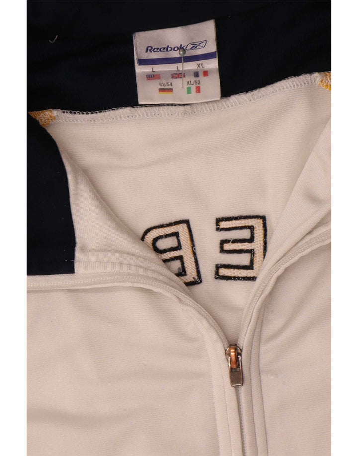 Ανδρική φόρμα γυμναστικής Reebok Graphic Loose Fit Top Jacket Large White Colourblock