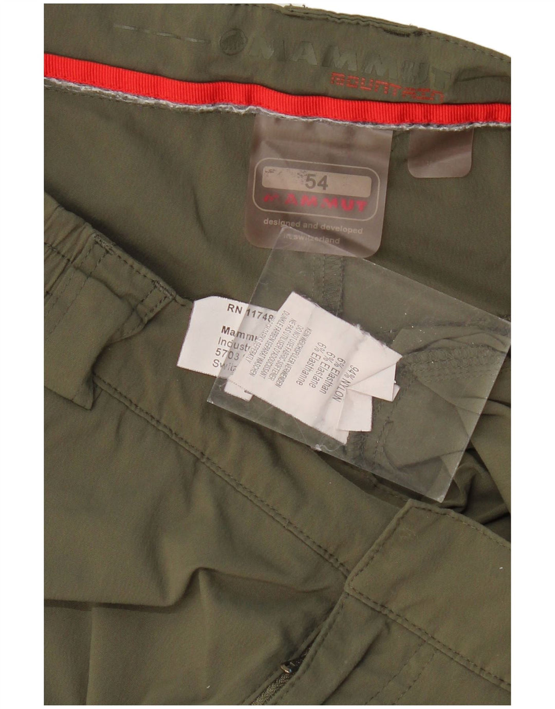 MAMMUT Ανδρικό ίσιο παντελόνι πεζοπορίας IT 54 2XL W36 L32 Khaki Nylon