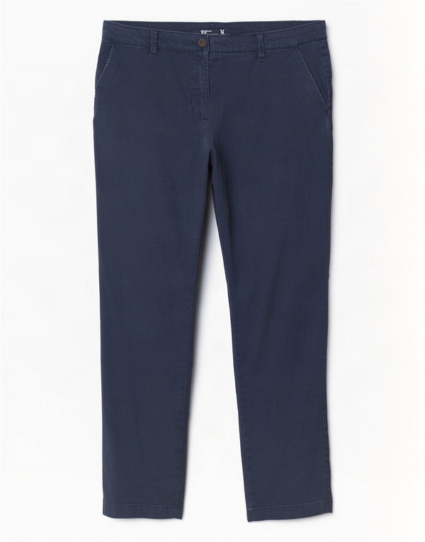 Crew Clothing Womens Straight Chino Trousers UK 14 Large W34 L28 Navy Blue