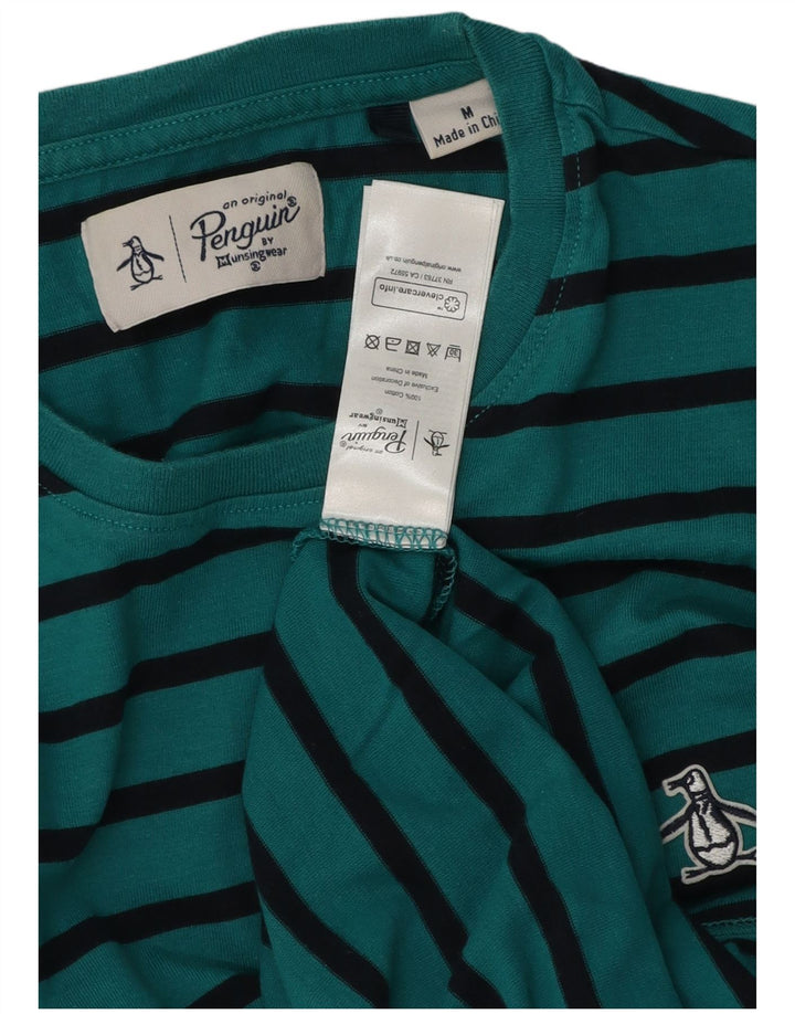 Ανδρικό T-Shirt Penguin Top Βαμβακερό μεσαίο πράσινο ριγέ