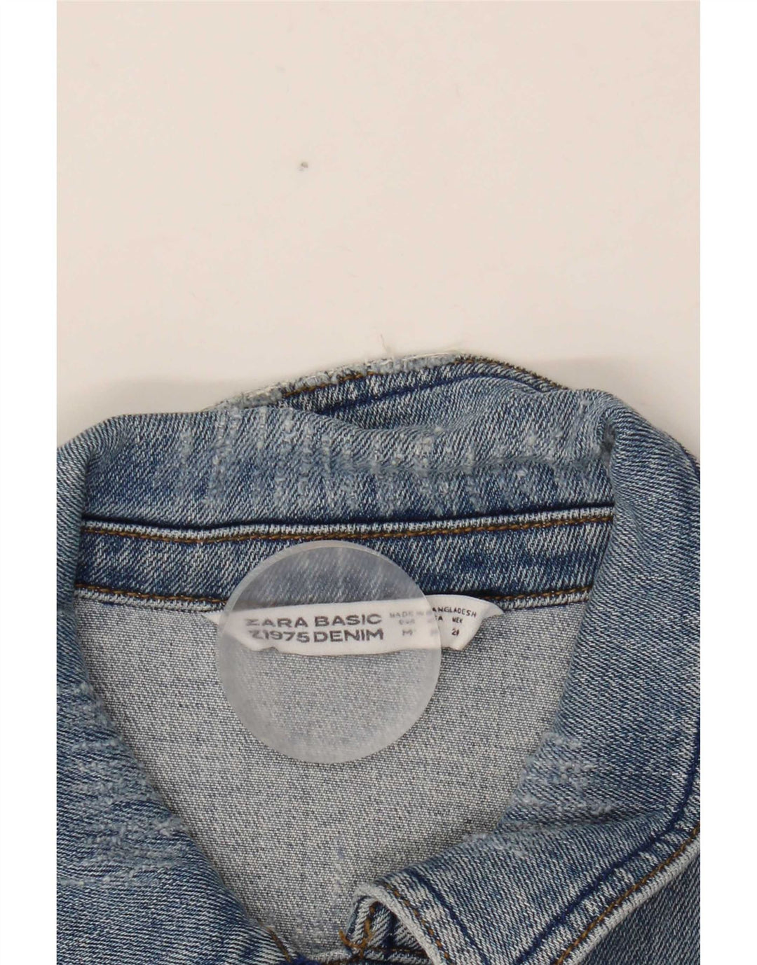 Zara Γυναικείο Τζιν Μπουφάν UK 12 Medium Blue Cotton