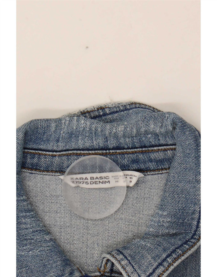 Zara Γυναικείο Τζιν Μπουφάν UK 12 Medium Blue Cotton