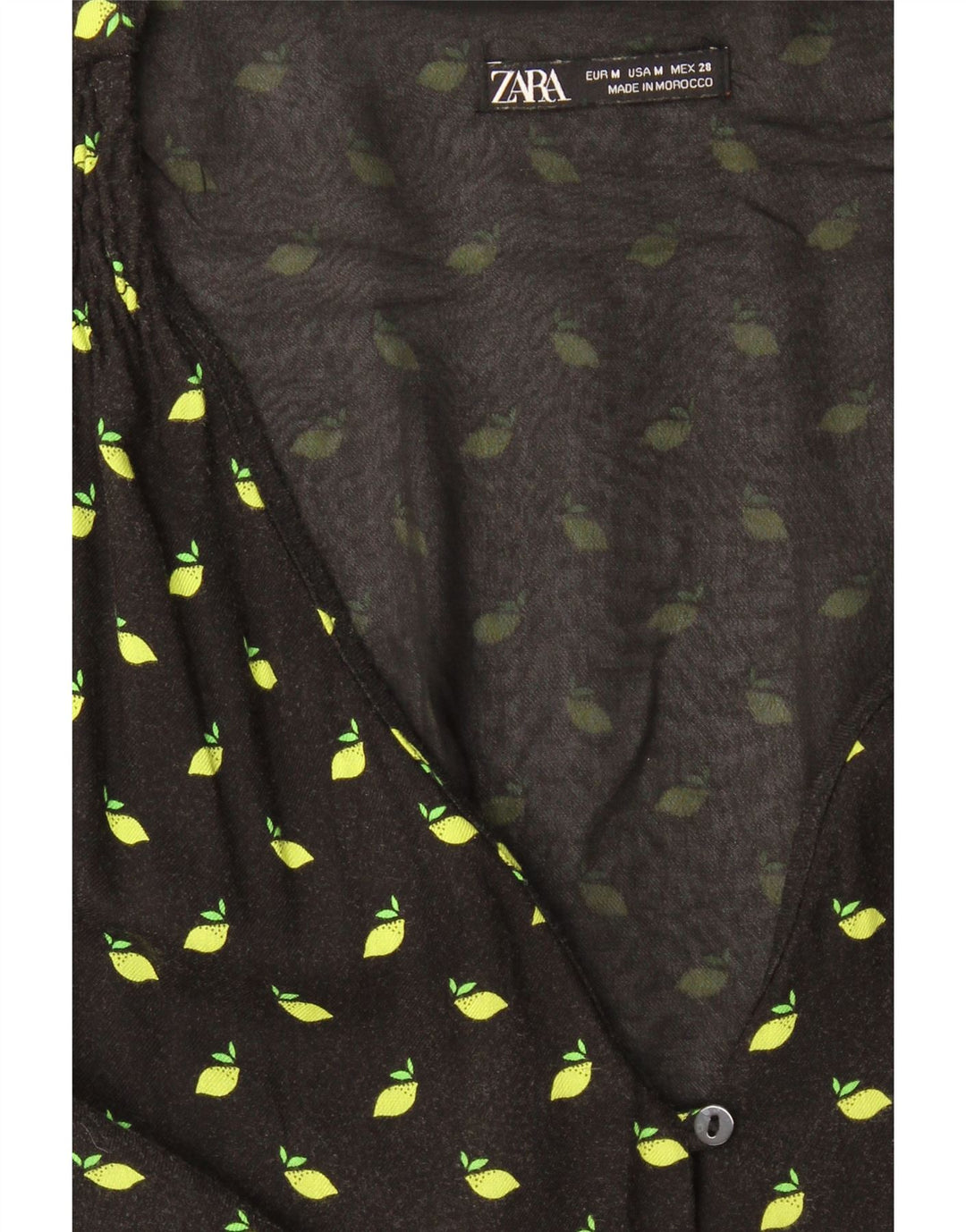 Zara Γυναικείο φόρεμα A-Line UK 12 Medium Black Spotted
