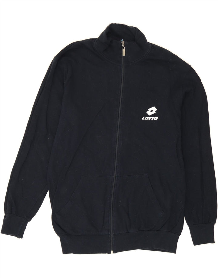 LOTTO Mens Tracksuit Top Jacket Large Navy Blue Cotton Vintage Lotto and Second-Hand Lotto from Messina Hembry 