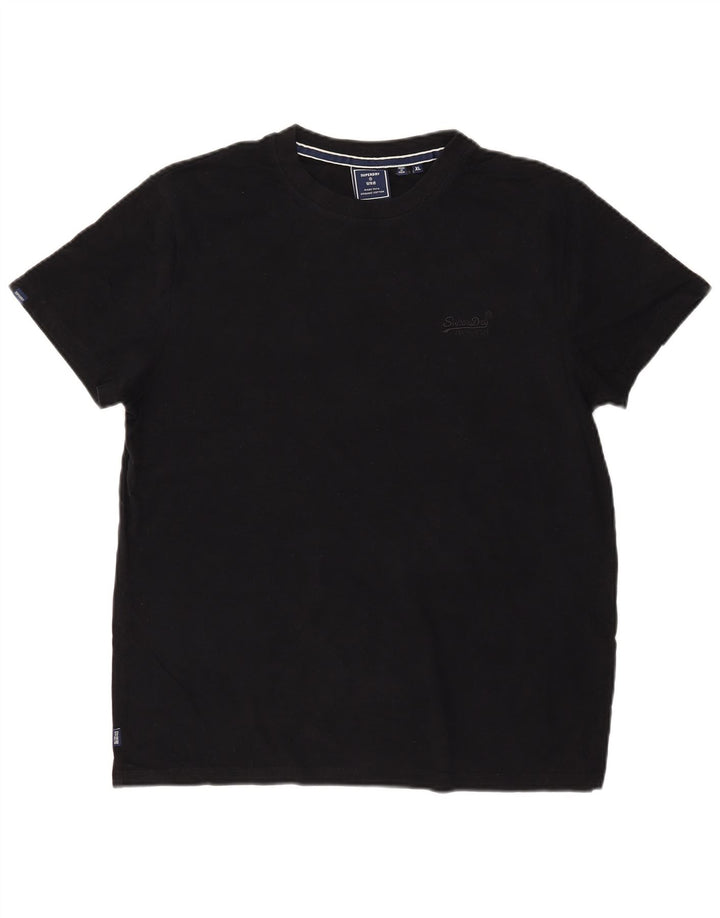 Superdry Ανδρικό T-Shirt Top XL Μαύρο βαμβακερό