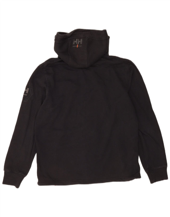 Ανδρικό πουλόβερ με κουκούλα με φερμουάρ Helly Hansen μεγάλο μαύρο βαμβακερό