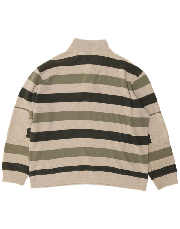 Ανδρικό πουλόβερ Marks & Spencer Blue Harbour με φερμουάρ με λαιμόκοψη μεγάλο χακί