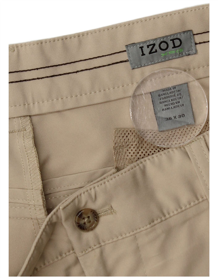 Ανδρικό ίσιο παντελόνι Chino Izod W36 L28 Beige Polyester